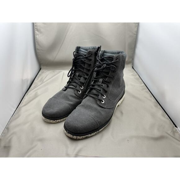TEVA Men’s Modern Gray Canvas and Leather Lace Up Zip Boots 1010245 Size 8.5 main image 6